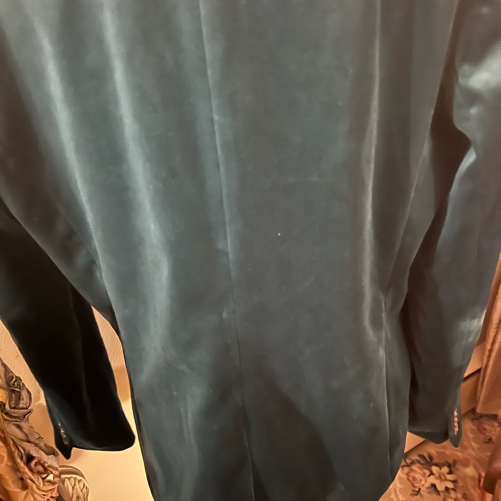 J Crew Women's Green Velvet Blazer Parke One button Size 14T NWT - Picture 7 of 11